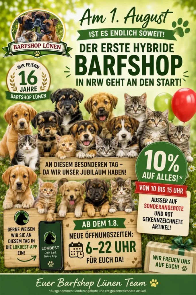 Der 1. Hybride BarfShop in Lünen ab dem 01.08.2026