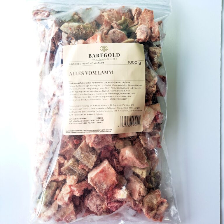 stückiges gefrorenes Lammfleisch