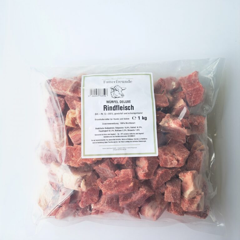 Rindfleisch würfel mit einer kleinen Fettschicht zwischendurch gezogen
