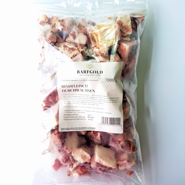 Tüte mit durchwachsenen Rindfleisch