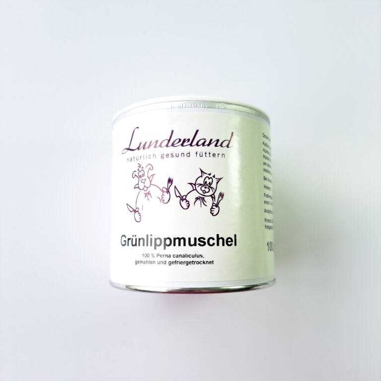 Dose mit Grünlippmuschel als Inhalt